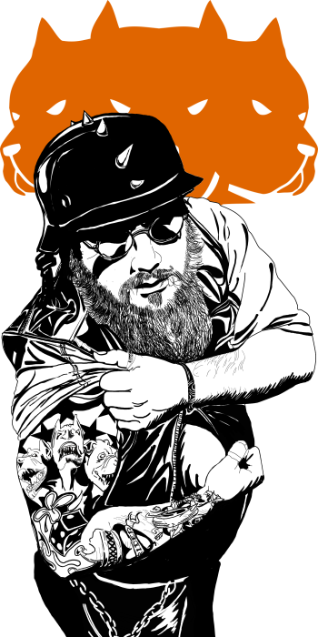 19 Beard Png Freeuse Stock Biker Huge Freebie Download - Illustration (350x700), Png Download