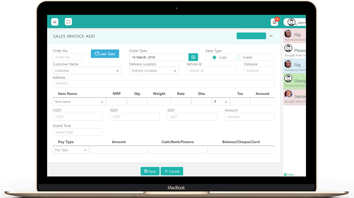 Electronics Pos System Management Billing Software - Dashboard Of Pending Orders (1216x700), Png Download