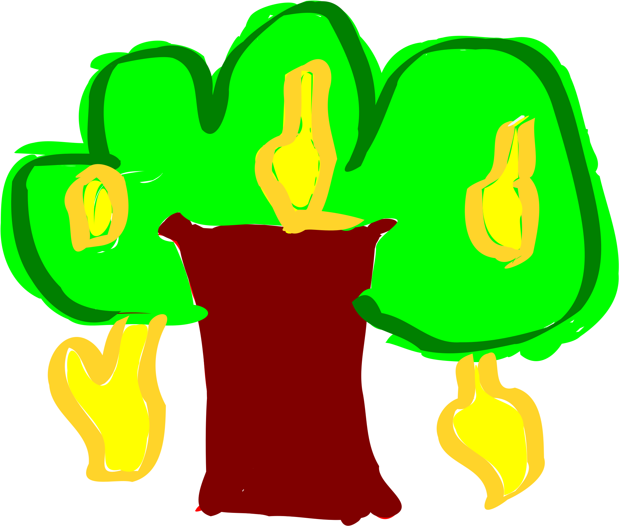 Cartoony Big Image Png - Mango Tree Clipart (2400x2400), Png Download