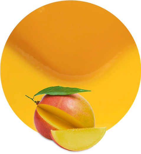 Mango Puree - Mango With Leaf (536x595), Png Download