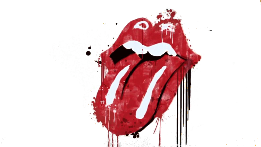 Rock - Rolling Stones Mouth Tattoo (520x293), Png Download