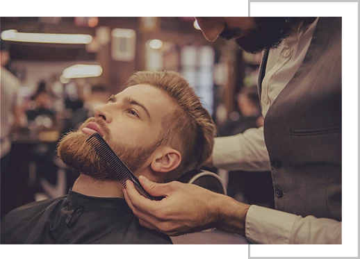 Premium Beard Styling - Barbershop (518x373), Png Download