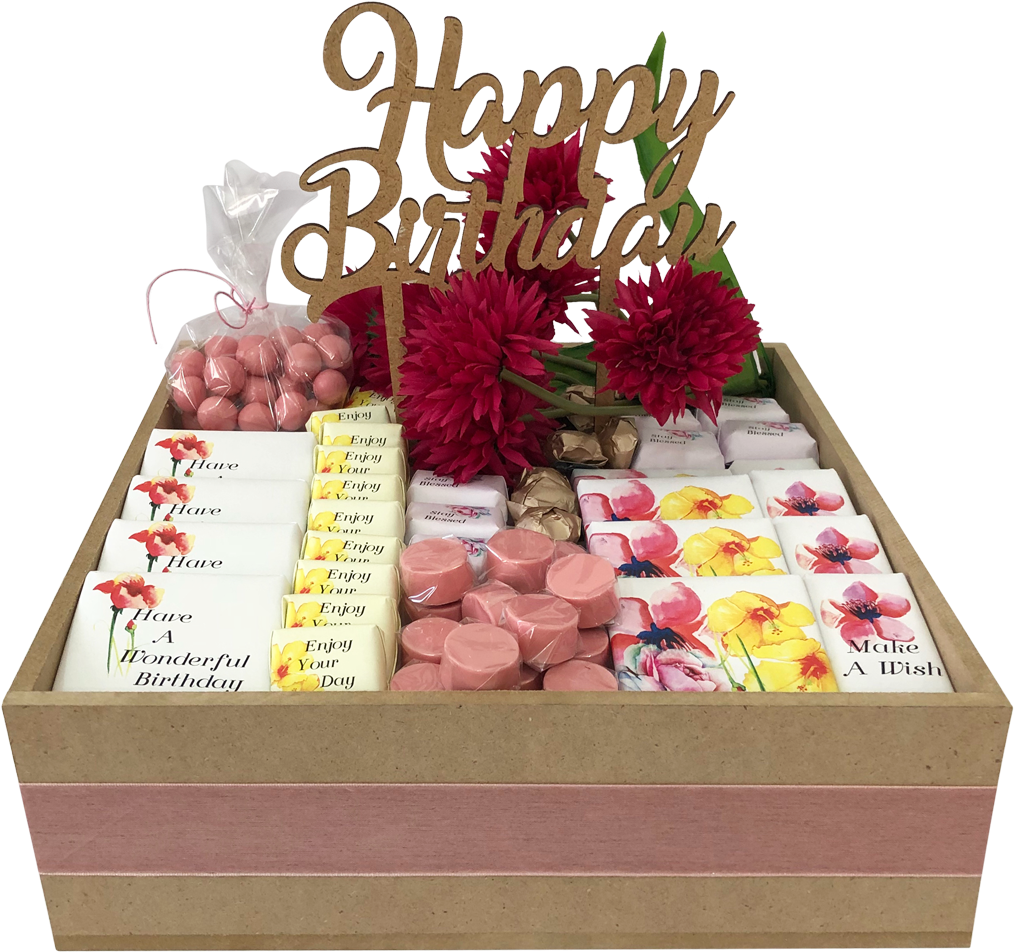 Load Image Into Gallery Viewer, Floral Chocolate Birthday - Box (1181x1181), Png Download