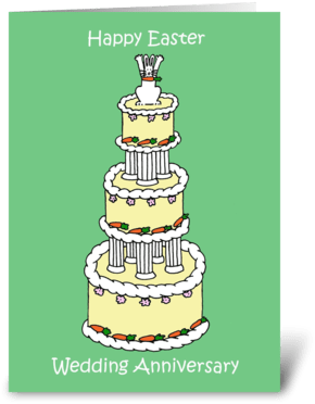 Easter Wedding Anniversary Greeting Card - Anniversary (350x396), Png Download