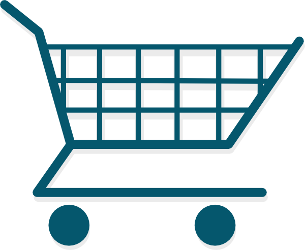 Blue Shopping Cart Png (600x492), Png Download