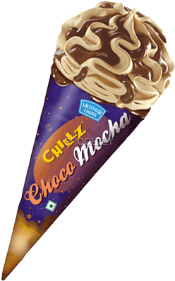 Mother Dairy Ice Cream Chillz Choco Mocha 100 Ml - Mother Dairy Ice Cream Cone (500x500), Png Download