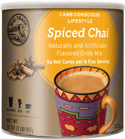 Big Train® Carb Conscious Mix - Big Train Vanilla Chai Tea Latte Mix - 3.5 Pound (600x600), Png Download