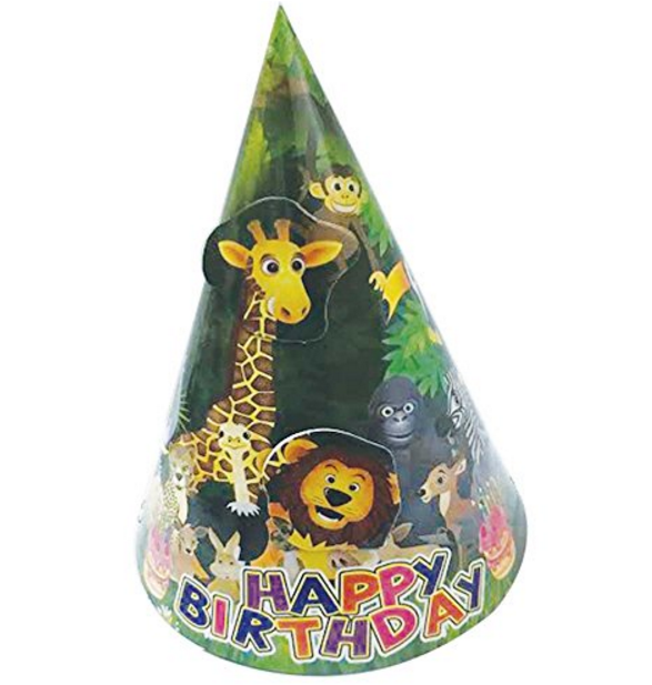 Jungle Birthday Cap-set Of 10 - Birthday (700x879), Png Download
