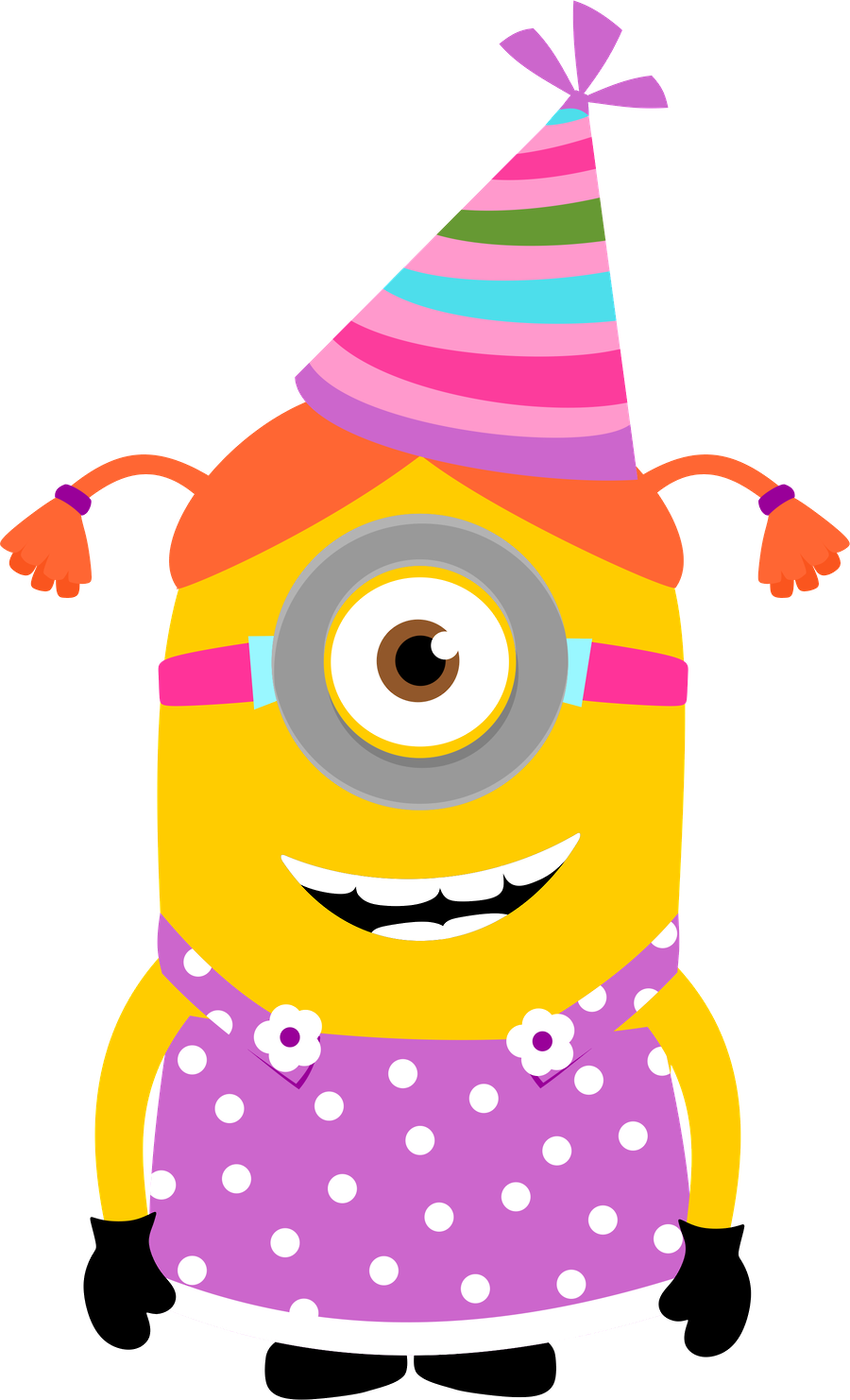 Image Of Birthday Hat Clipart - Birthday Girl Minions Clipart (900x1482), Png Download