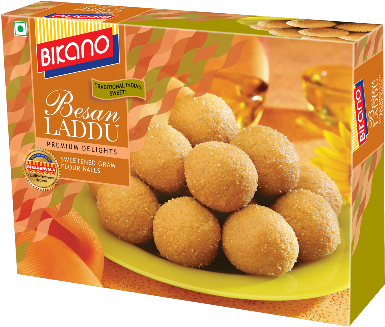 Bikano Besan Ladoo (1285x1080), Png Download