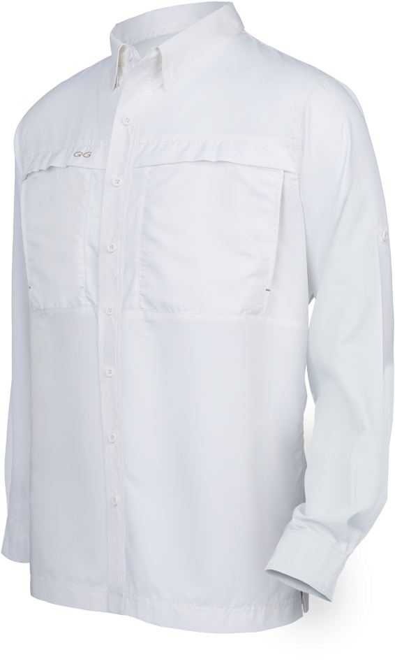 White Microfiber Shirt Long Sleeve 1004wht - Men White Long Sleeve Collar Shirt Png (1000x1000), Png Download