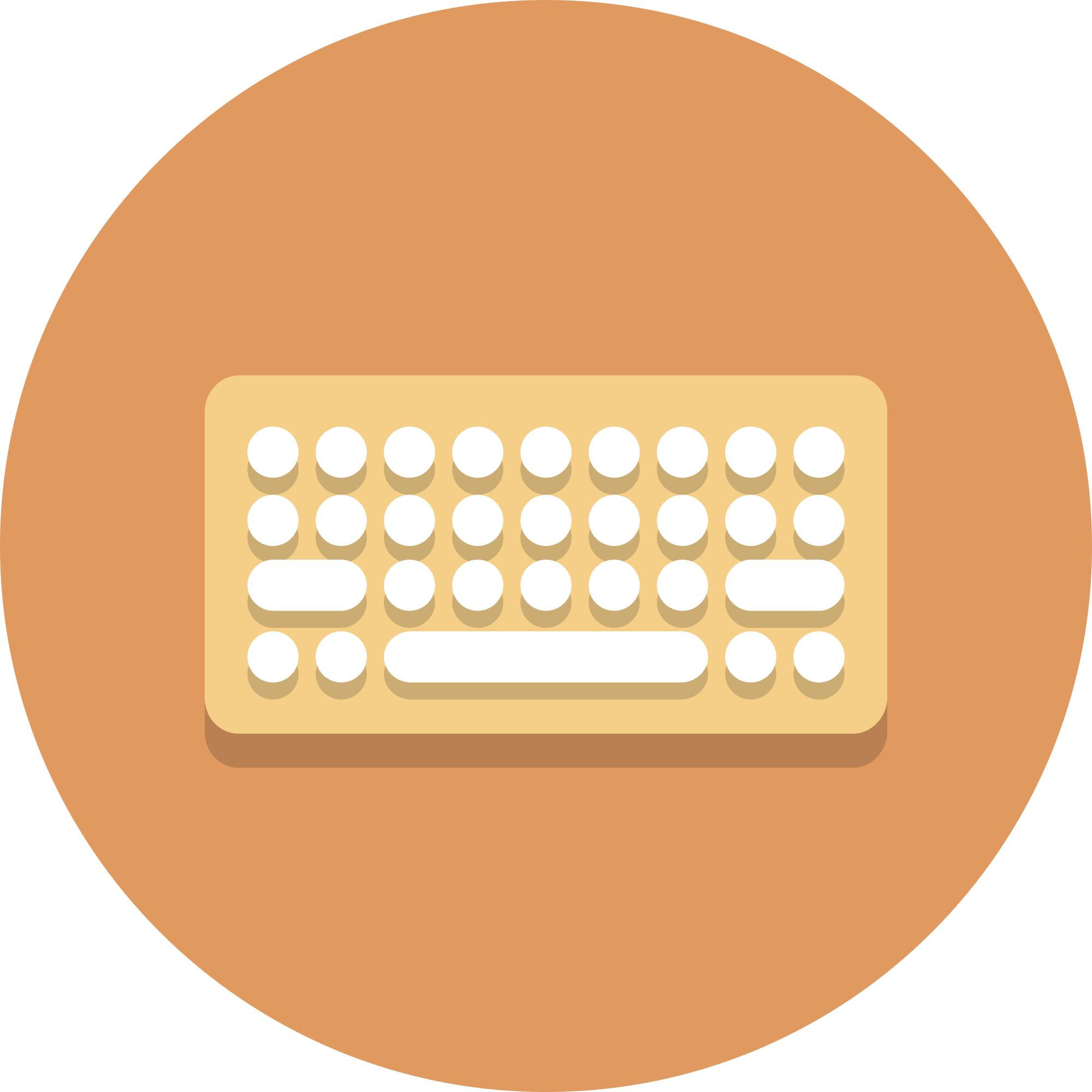 Open - Keyboard In Circle Icon Png (2000x2000), Png Download