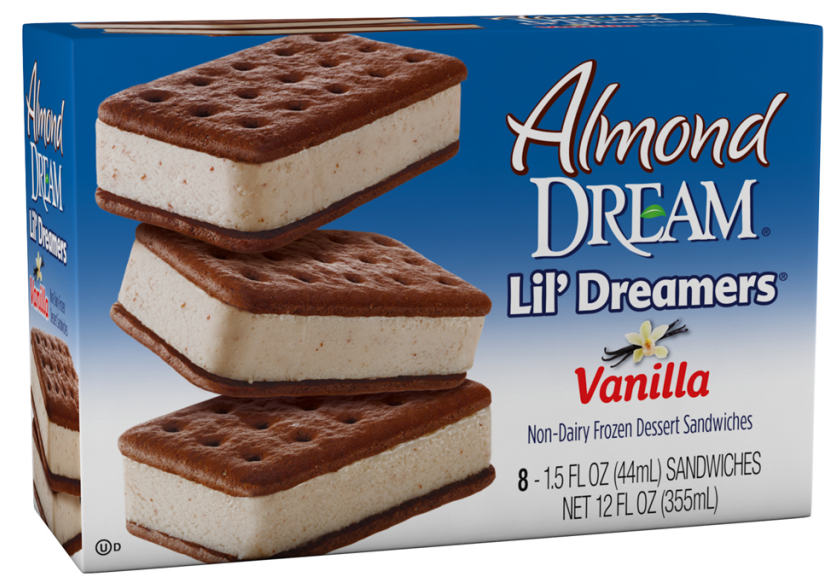 Almond Dream™ Vanilla Dessert Sandwiches - Vegan Ice Cream Bites (1024x1024), Png Download