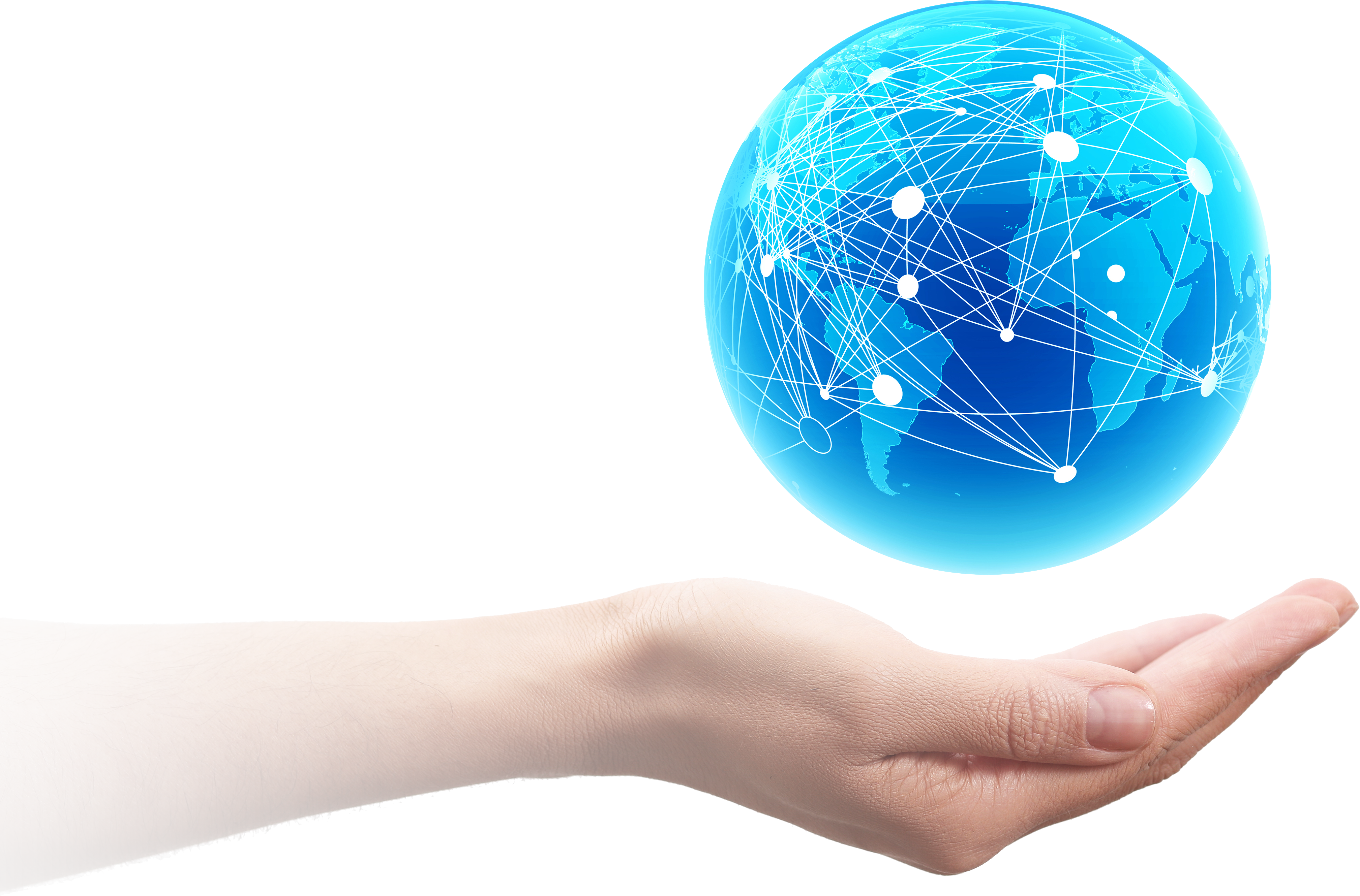 Hand Holding Globe - World (5616x3744), Png Download