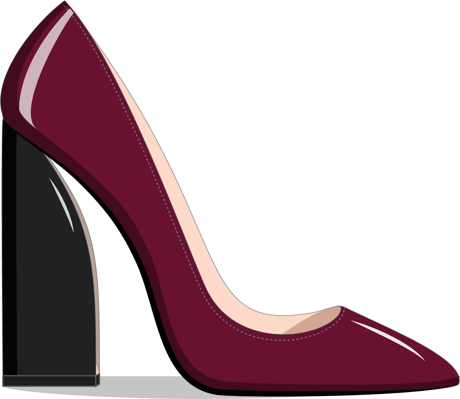 Heels Drawing Ankle Boot - High-heeled Shoe (1754x2480), Png Download