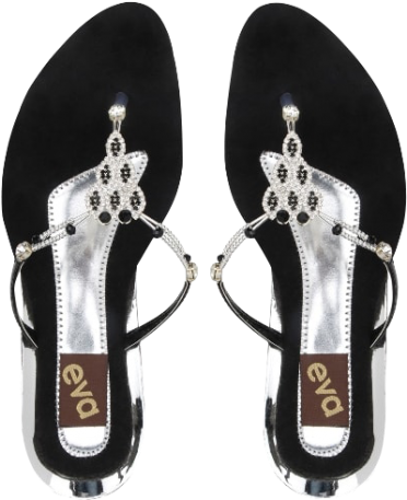 Glittering Diamonds Chappals By Www - Tealcart (456x456), Png Download