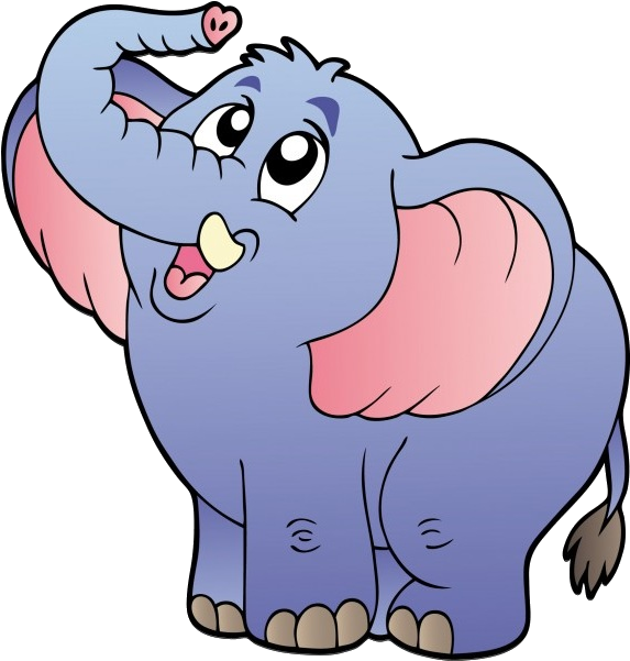 Cartoon Picture Of A Elephant (600x600), Png Download