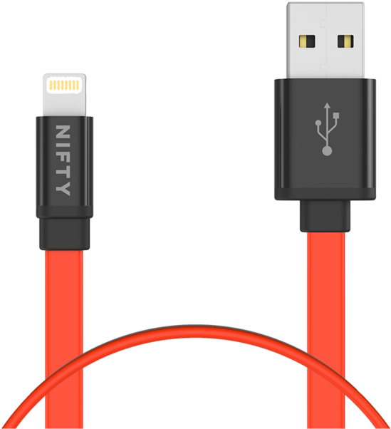 Nifty Flatline Cables - Usb (703x1023), Png Download