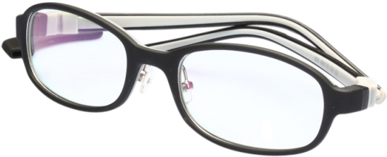 Bk525 Tr90 Kids Frame Black Or White Temples - Silver (800x800), Png Download