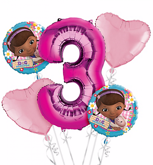 Doc Mcstuffins Balloons Bouquet (800x800), Png Download