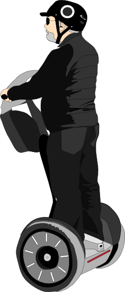 How To Set Use Personal Scooter Clipart (252x588), Png Download