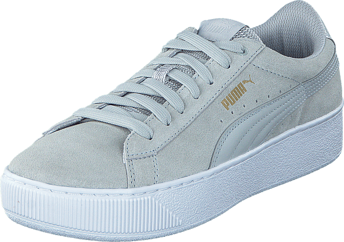 Puma Vikky Platform 003 Gray 57407-00 Womens Suede - Shoe (705x497), Png Download
