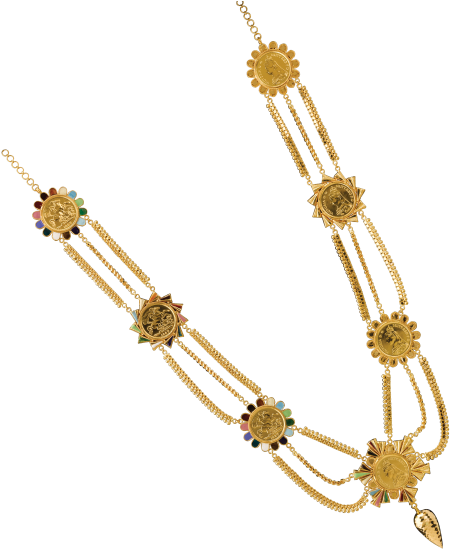 Guinea Sonar Chand Mala - Necklace (550x550), Png Download