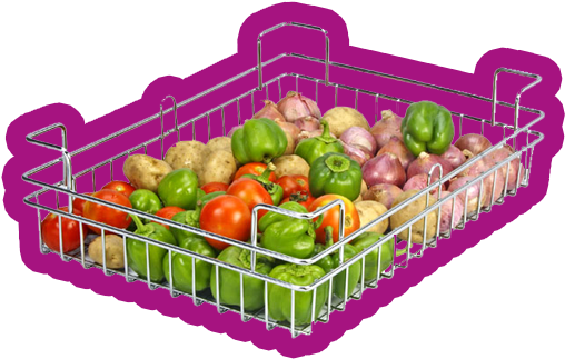 Kitchen Style, Stainless Steel Kitchen Baskets Bangalore, - Vegetable Basket (558x400), Png Download