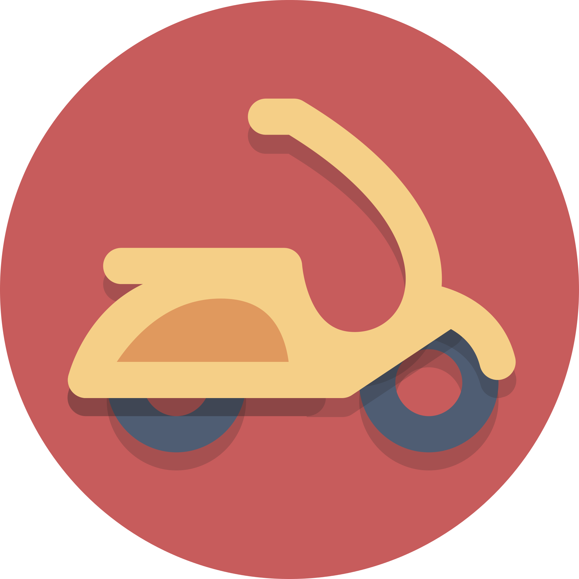 Open - Delivery Scooter Flat Icon Png (2000x2000), Png Download