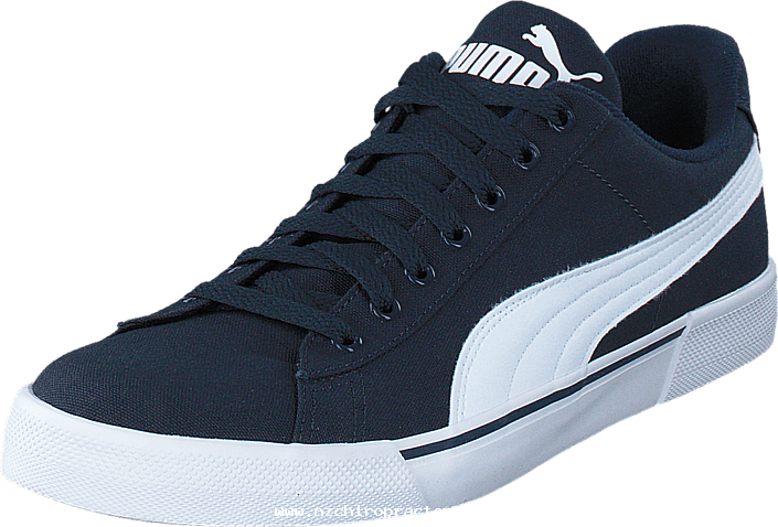 Puma Benny New Navy White 02571 08 Womens Textile Rubber - Shoe (705x478), Png Download