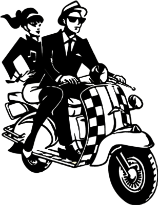 Pareja En Vespa - Ska Rude Boy Rude Girl (400x400), Png Download