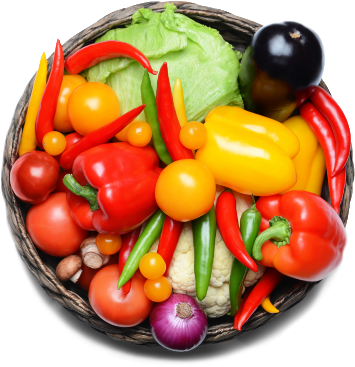 Vegetable Basket - Vegetable (840x840), Png Download