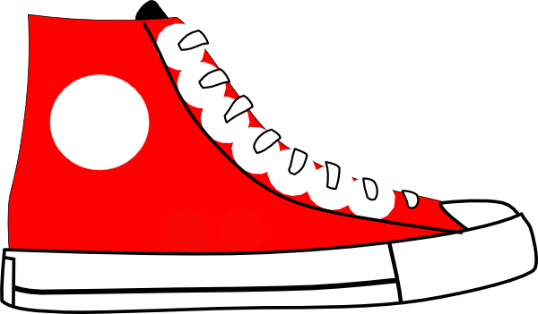 Red Shoe Clip Art At Clker - Pete The Cat Red Shoe (600x351), Png Download