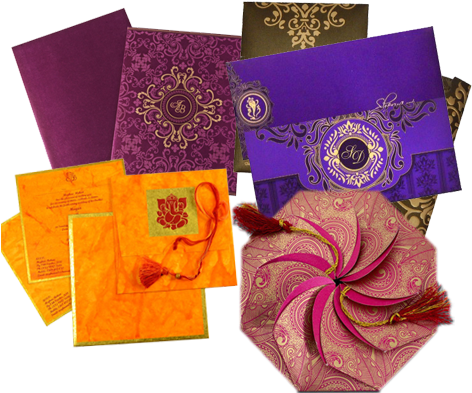 All Type Wedding Card And Marketing Materials - Handmade Wedding Cards Designs India (484x441), Png Download