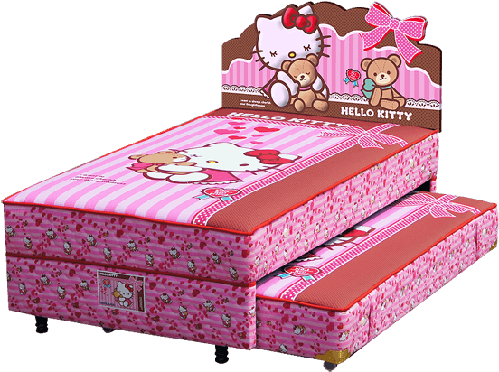 Hello Kitty Adalah Nama Untuk Sebuah Karakter Yang - Kasur Spring Bed Anak (585x450), Png Download