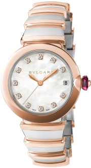 Lvcea Watch With Stainless Steel Case, 18 Kt Rose Gold - Bvlgari Watch Women (505x394), Png Download