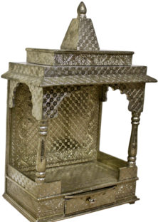 Oxidized Sliver Home Temple / Pooja Mandir - Hindu Temple (480x320), Png Download