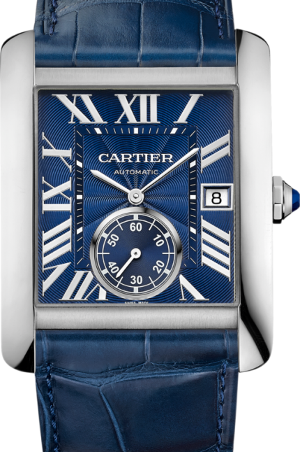 Cartier Tank Mc Automatic Blue Dial Mens Watch Wsta0010 - Tank Mc Blue Dial (430x646), Png Download