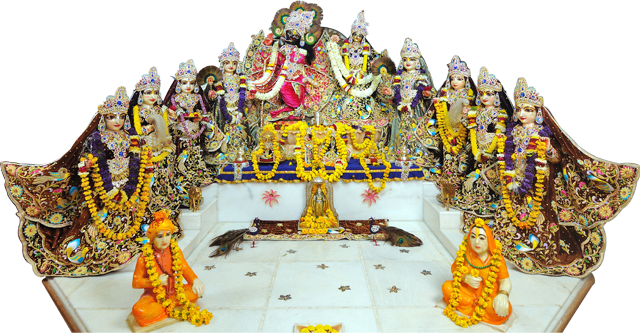 Deitydarshan1 - Ashta Sakhi Mandir (640x333), Png Download