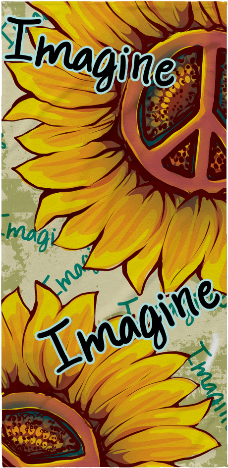 Imagine Peace - Beach Towel - Beach (1024x1024), Png Download