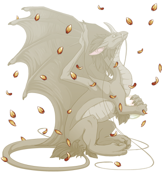 Marigold Flowerfall Pearlcatcher F - Angel Dragon Telephone Art (350x350), Png Download