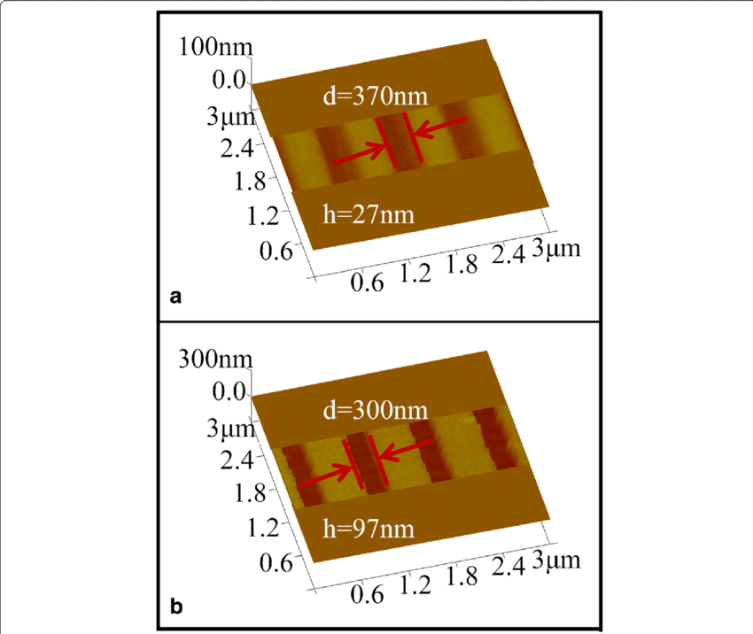A, B The Images Of Gst Films With Period Of 800 Nm - Common Fig (850x716), Png Download