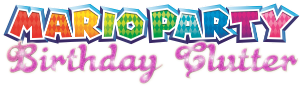 Mario Pary Birthday Clutter Logo (609x208), Png Download