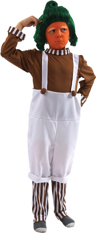 Child Chocolate Worker Costume - Oompa Loompa Boys Costume (500x793), Png Download