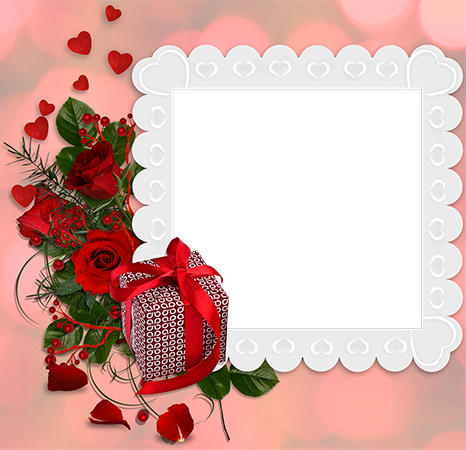 Love Photo Frame With A Secret Of A Couple - International Kissing Day 2018 (466x450), Png Download