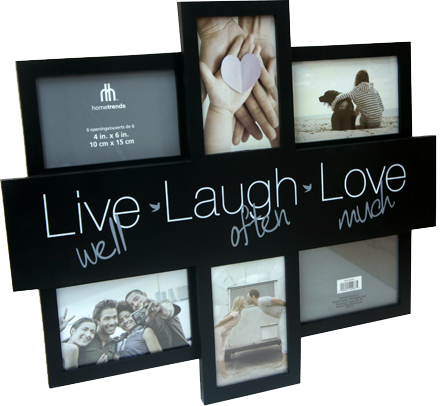 Live Laugh Love - Live Love Laugh Collage Photo Frame (440x406), Png Download