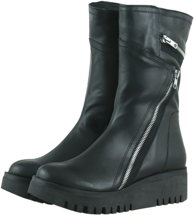 Black Womens Boots Png Clip Art - Women's Shoes Png (665x719), Png Download