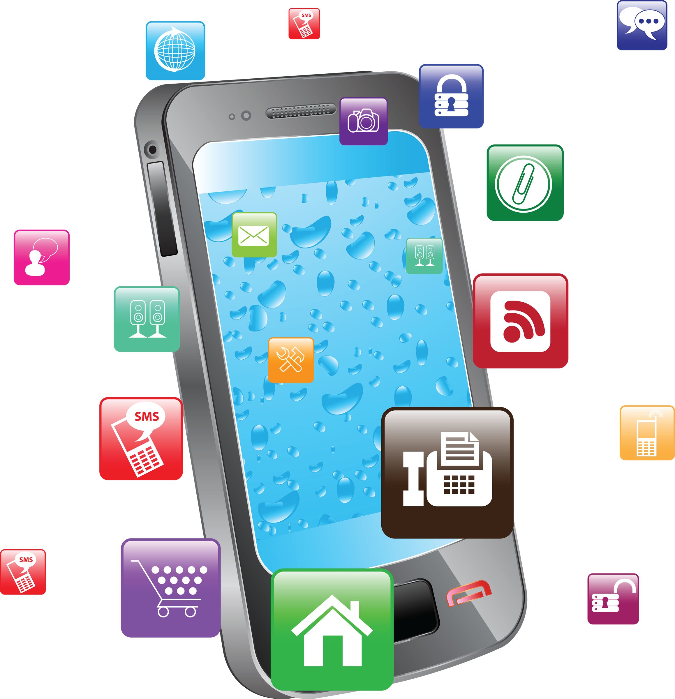 Transparent Background Mobile App Icon (2317x2400), Png Download