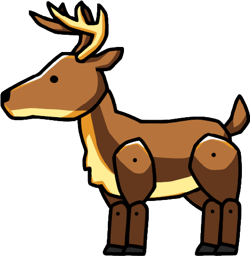Image Scribblenauts Wiki Fandom - Scribblenauts Unlimited Deer (506x516), Png Download
