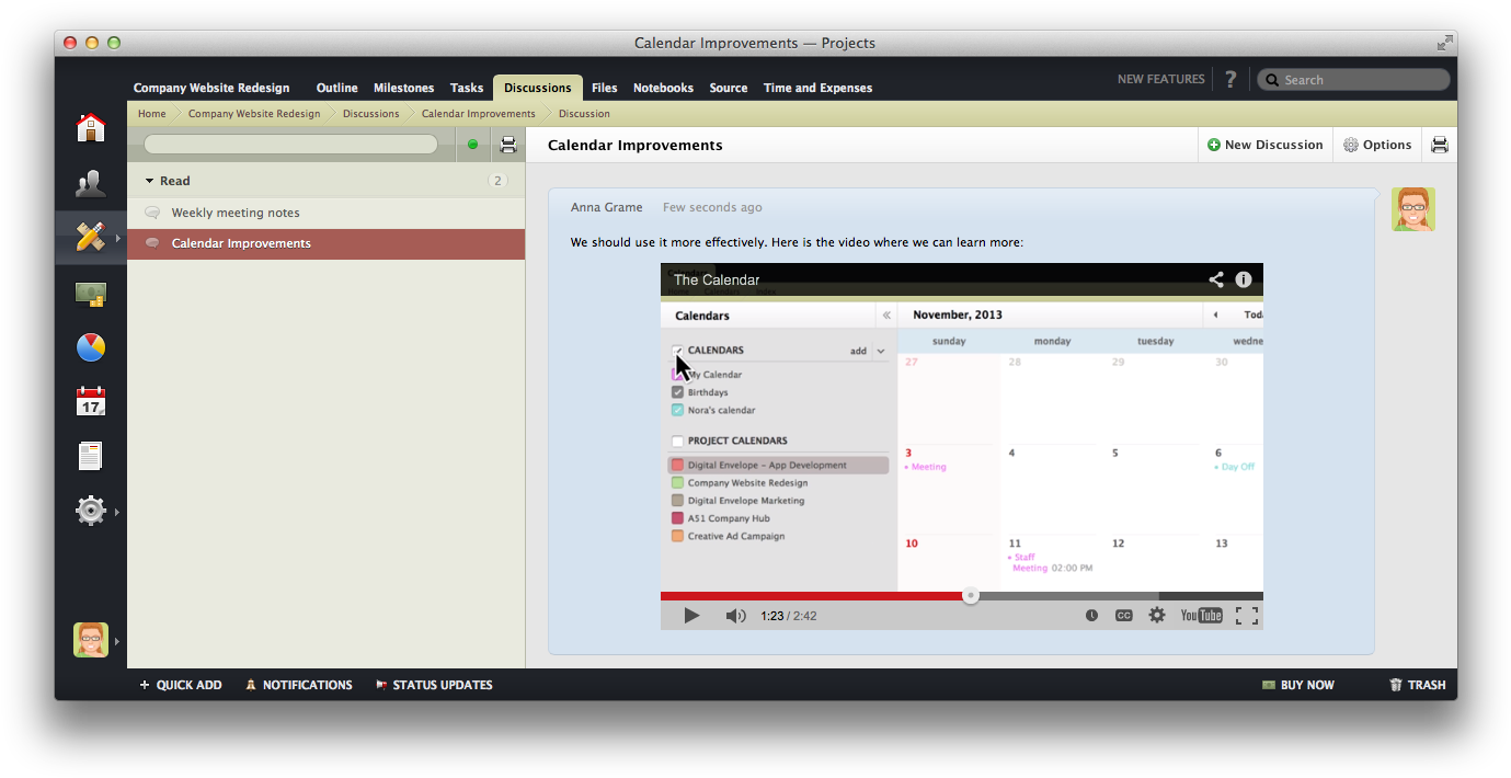 To Add A Video, Click The Insert Image And Video > - Subtask Active Collab (1394x725), Png Download